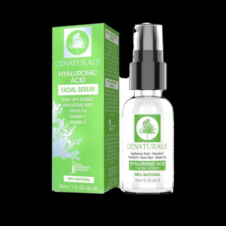 سيروم الوجه بحمض الهيالورونيك من OZNaturals - 30 مل