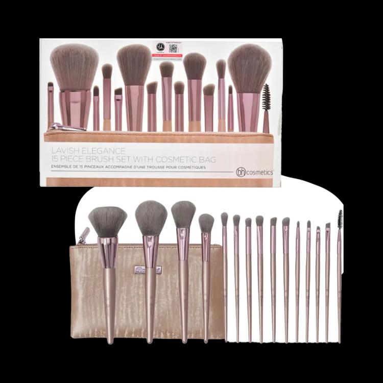 مجموعة فرش BH Cosmetics لافيش إليغانس - 15 قطعة