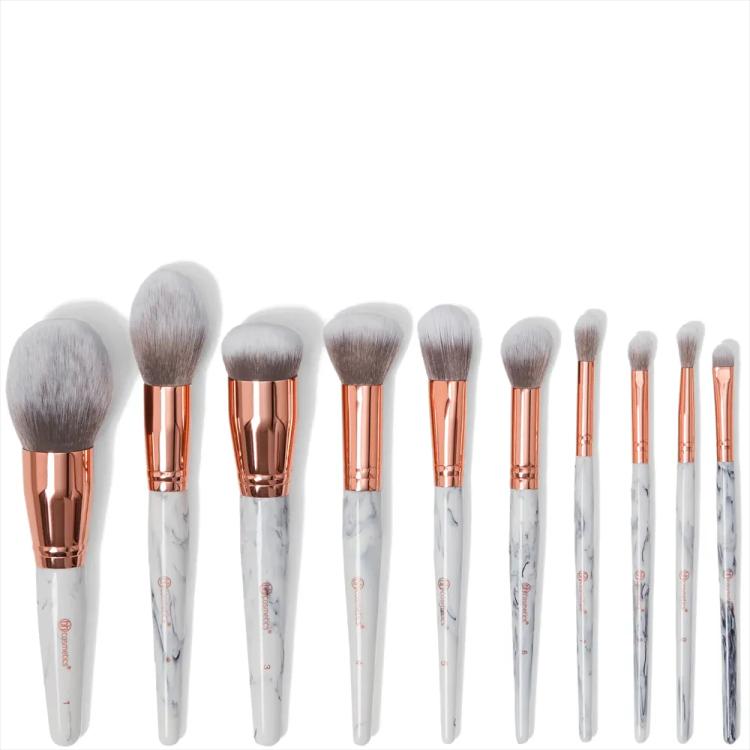 مجموعة فرش BH Cosmetics ماربل لوكس - 10 قطع