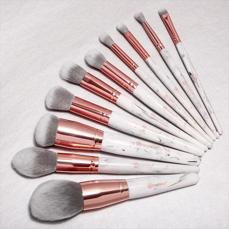 مجموعة فرش BH Cosmetics ماربل لوكس - 10 قطع