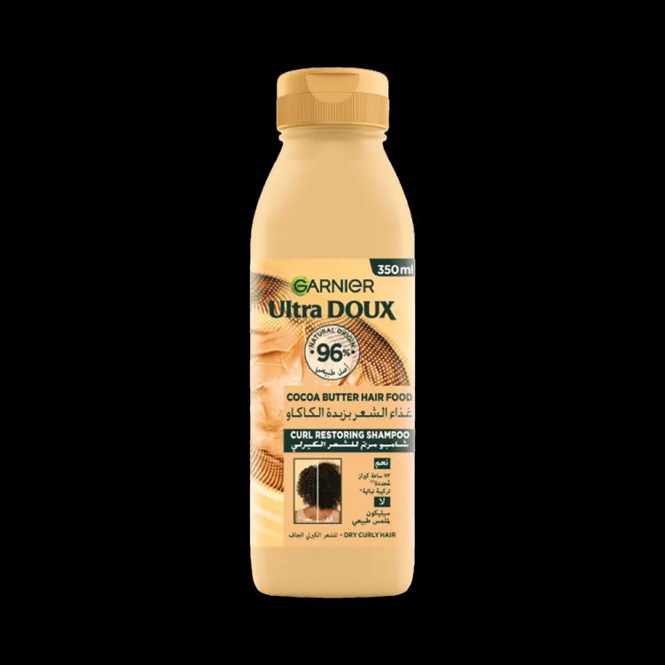 Garnier Ultra Doux Curls Restoring Cocoa Butter Hair Food Shampoo for Dry Curly Hair - 350 ml