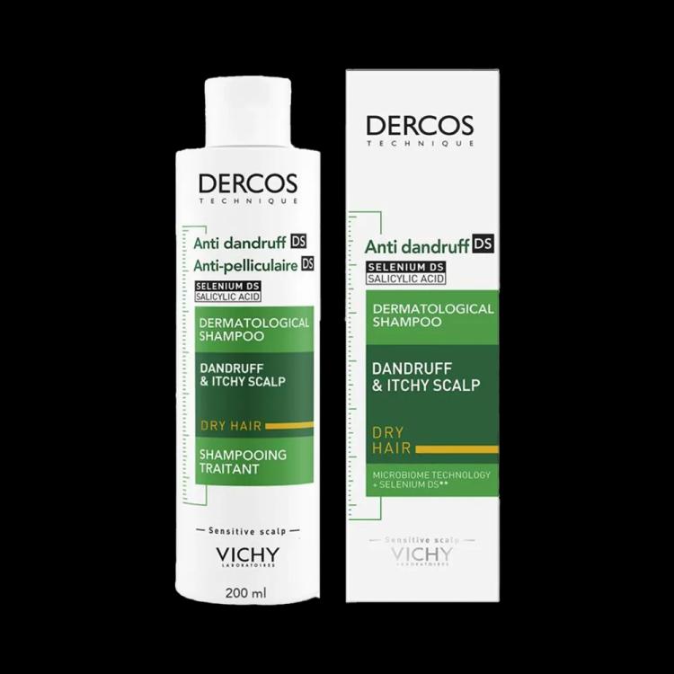 VICHY Dercos Technique Anti-Dandruff Shampoo for Normal to Dry Hair - 200 ml