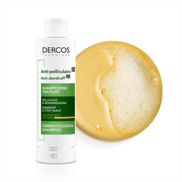 VICHY Dercos Technique Anti-Dandruff Shampoo for Normal to Dry Hair - 200 ml