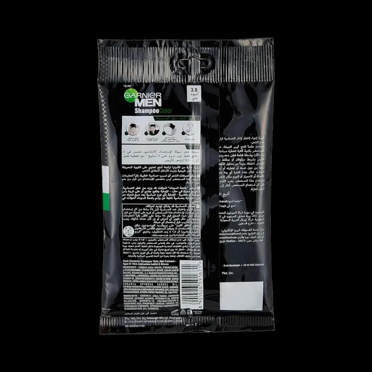 Garnier Men Shampoo Color - 3.0 Black Brown (20 ml)