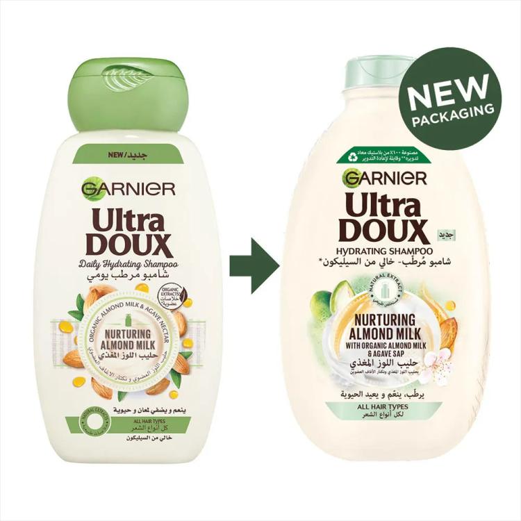 Garnier Ultra Doux Almond Milk Hydrating Shampoo - 600 ml