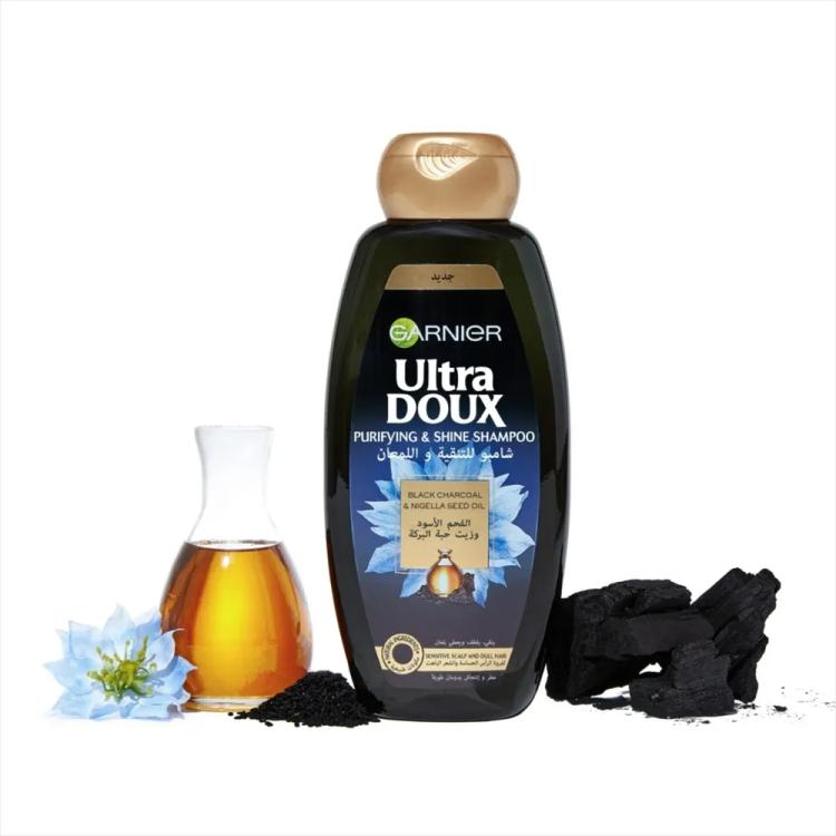 Garnier Ultra Doux Black Charcoal & Nigella seed Oil Shampoo - 600 ml