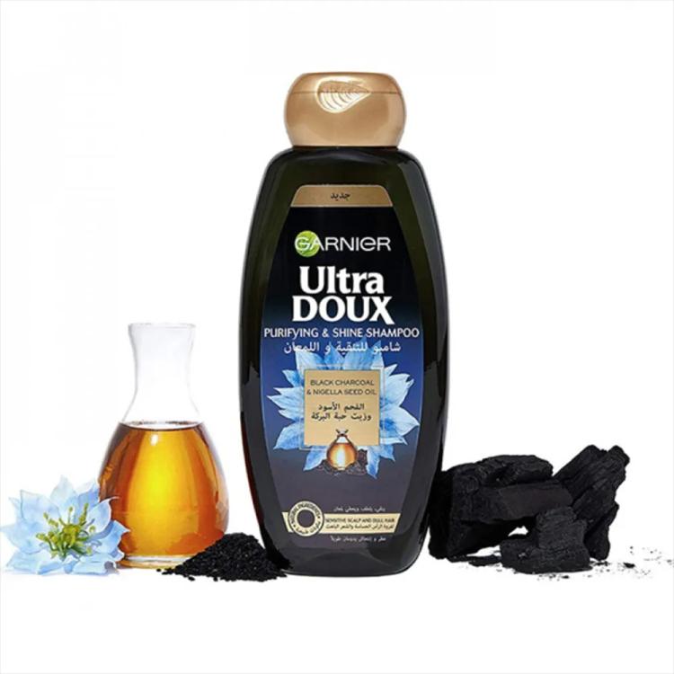 Garnier Ultra Doux Black Charcoal & Nigella seed Oil Shampoo - 600 ml