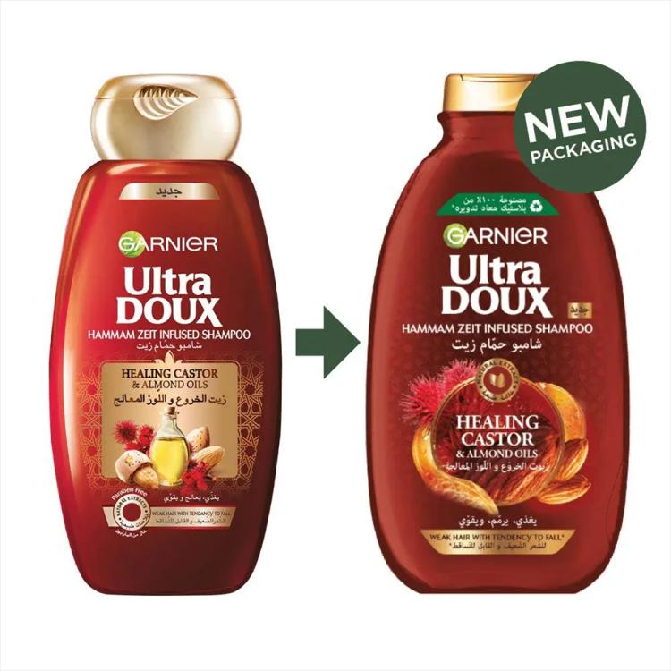 Garnier Ultra Doux Castor & Almond Healing Shampoo - 600 ml