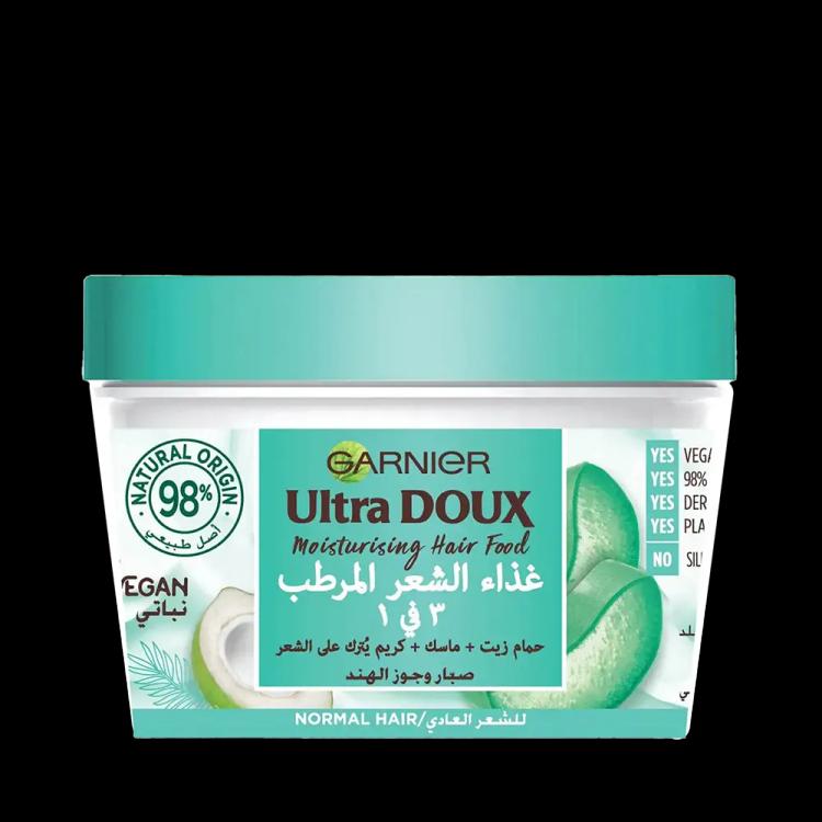 Garnier Ultra Doux Moisturising Aloe Vera 3-in-1 Hair Food for Normal Hair - 390 ml