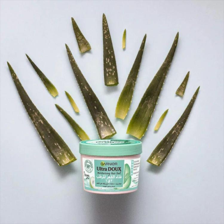 Garnier Ultra Doux Moisturising Aloe Vera 3-in-1 Hair Food for Normal Hair - 390 ml