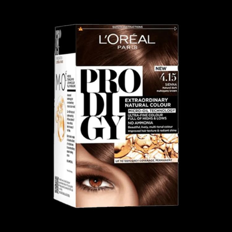 L'Oreal Paris Prodigy Permanent Oil Hair Color - 4.15 Frosted Brown