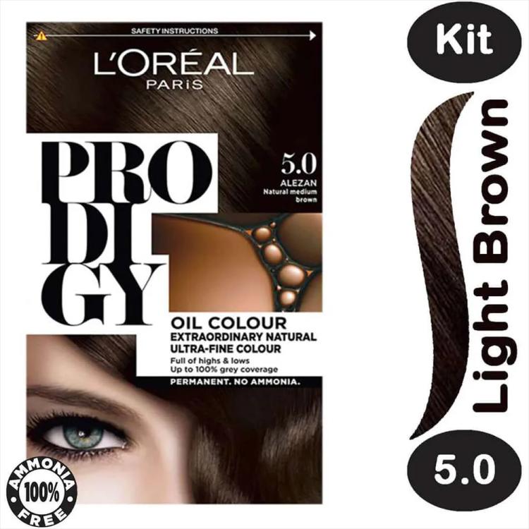 L'Oreal Paris Prodigy Permanent Oil Hair Color - 5.0 Light Brown