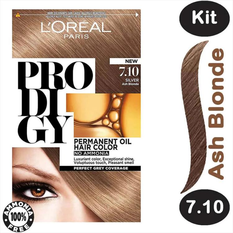 L'Oreal Paris Prodigy Permanent Oil Hair Color - 7.10 Ash Blonde