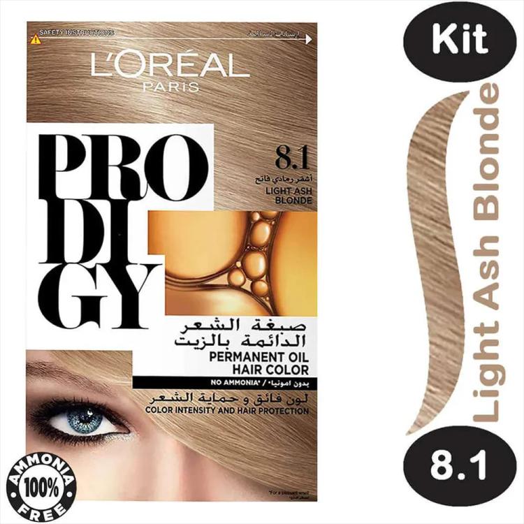 L'Oreal Paris Prodigy Permanent Oil Hair Color - 8.1 Light Ash Blonde