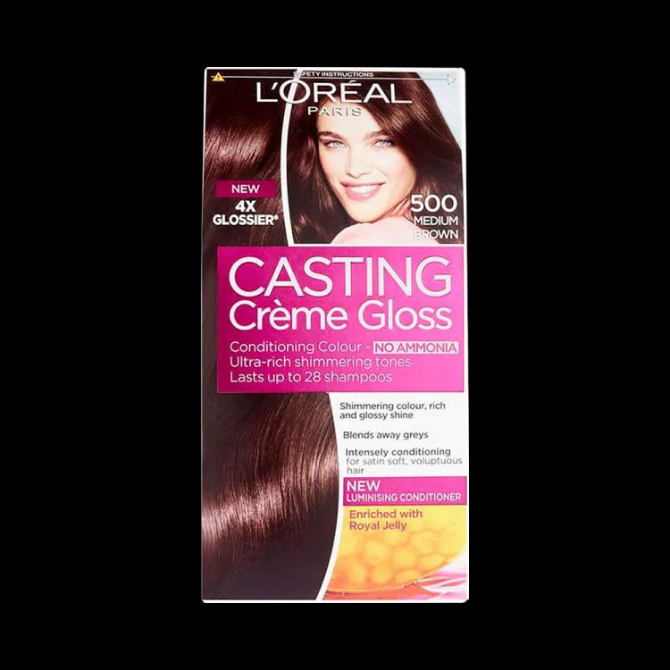 L'Oreal Paris Casting Creme Gloss Hair Color - 500 Light Brown (48ml+72ml+60ml)