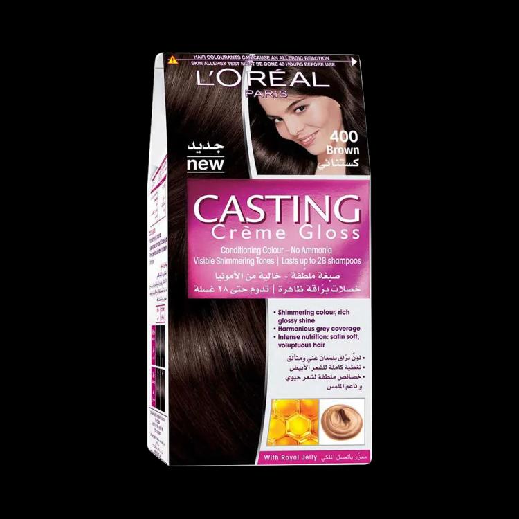 L'Oreal Paris Casting Creme Gloss Hair Color - 400 Brown (48ml+72ml+60ml)