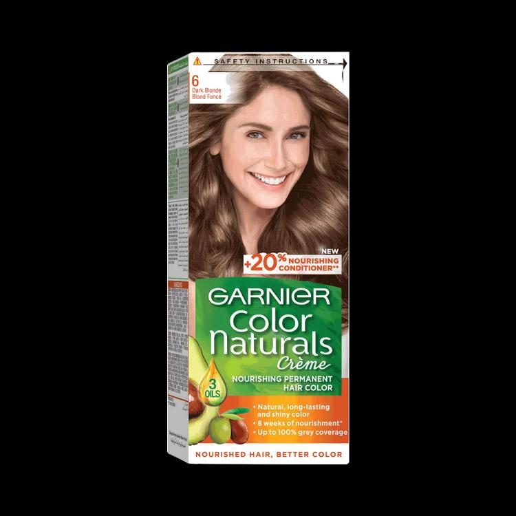 Garnier Color Naturals Creme Nourishing Permanent Hair Color - 6 Dark Blonde (60ml+40ml+12ml)