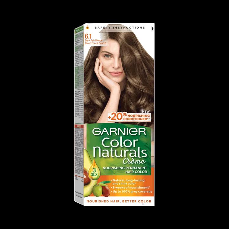 Garnier Color Naturals Creme Nourishing Permanent Hair Color - 6.1 Dark Ash Blonde (60ml+40ml+12ml)