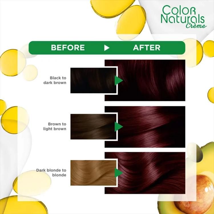 Garnier Color Naturals Creme Nourishing Permanent Hair Color - 4.62 Sweet Cherry (60ml+40ml+12ml)