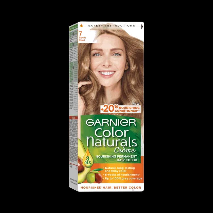 Garnier Color Naturals Creme Nourishing Permanent Hair Color - 7 Blonde (60ml+40ml+12ml)