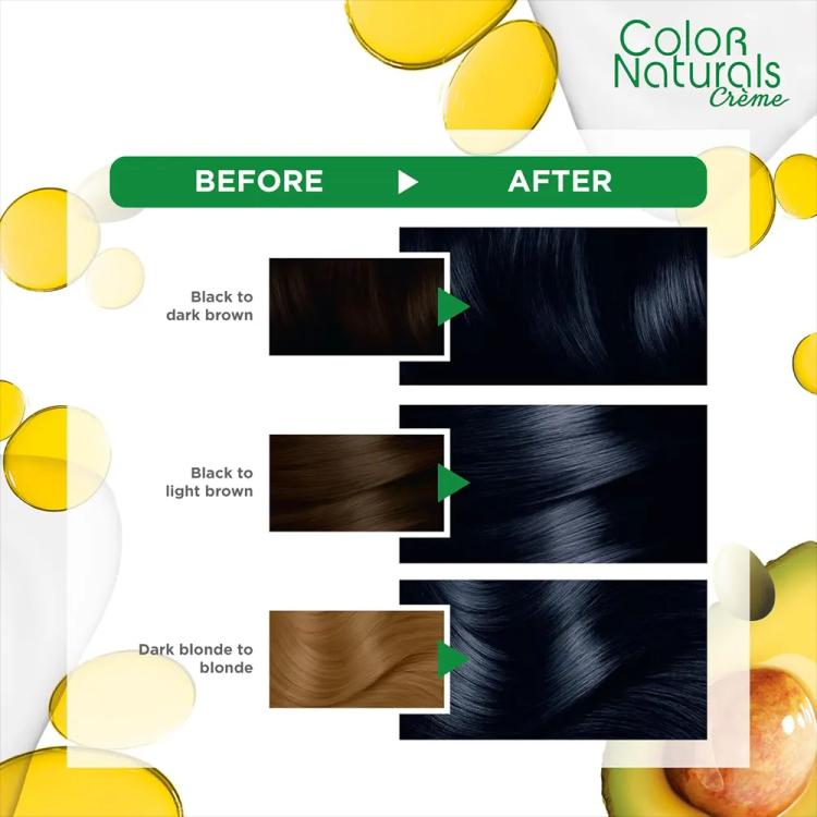 Garnier Color Naturals Creme Nourishing Permanent Hair Color - 2.10 Blue Black (60ml+40ml+12ml)