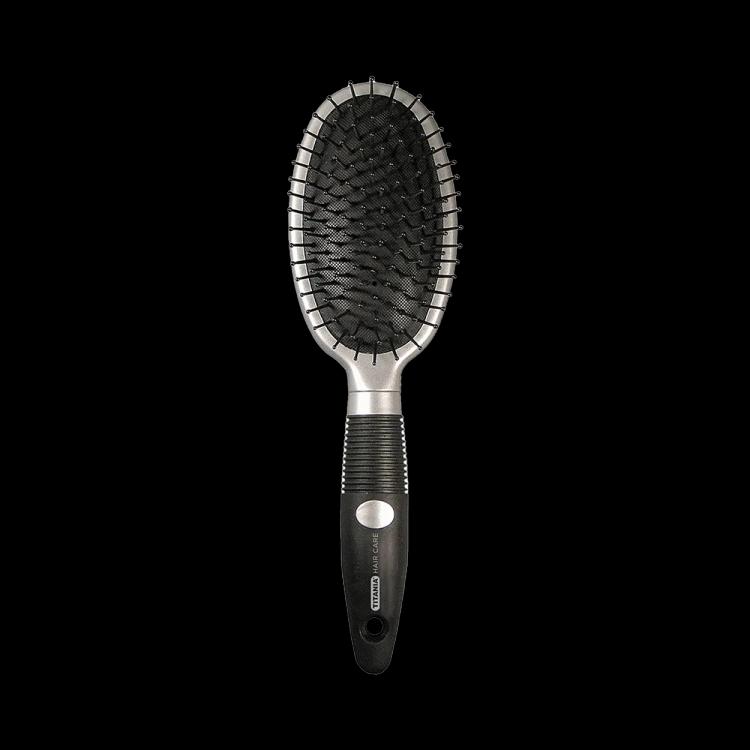 TITANIA Pneumatic 10 Rows Hair Brush - Black & Silver