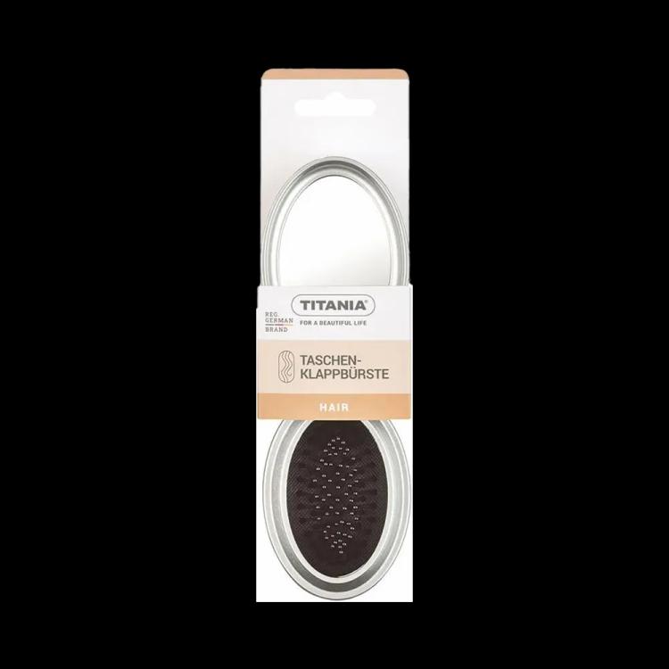 TITANIA Hair Brush With Mirror 1776 - Silver