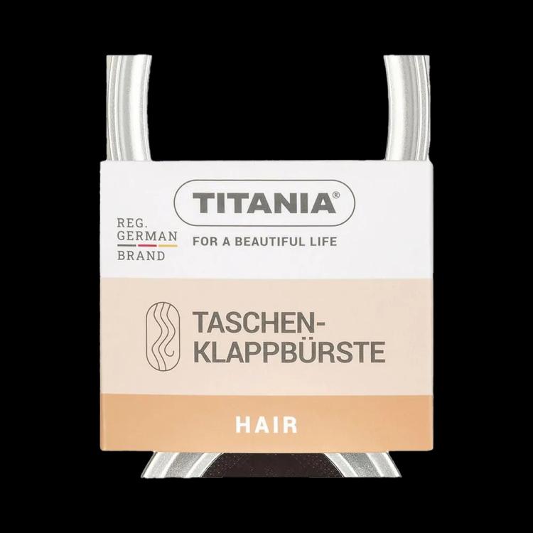 TITANIA Hair Brush With Mirror 1776 - Silver