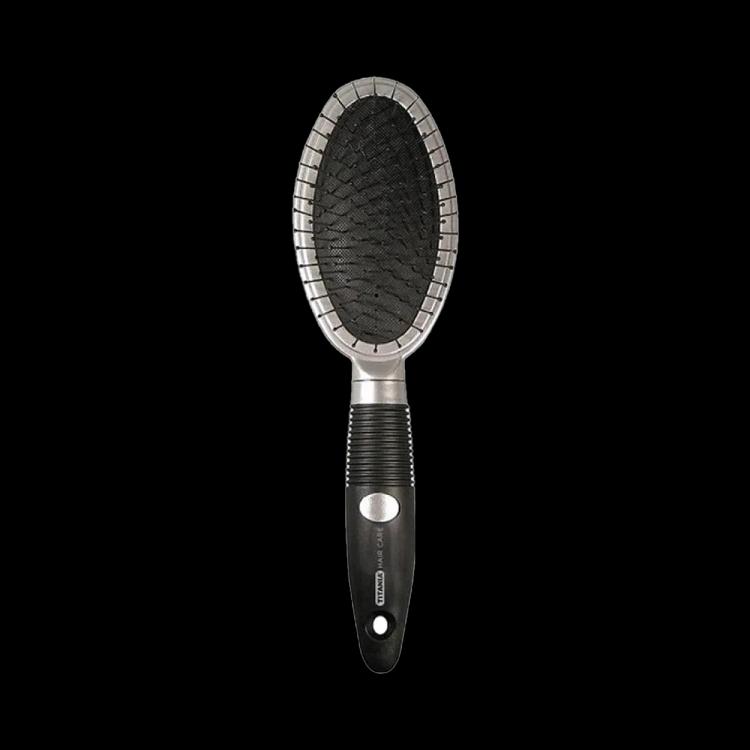 TITANIA Oval Hair Brush 1760 - Black & Silver