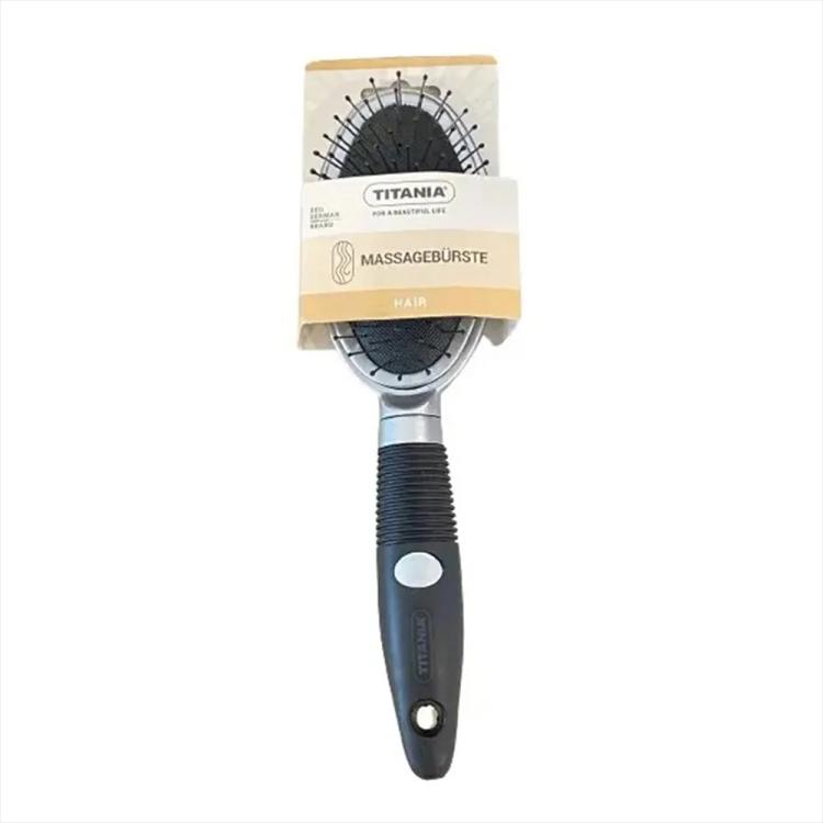 TITANIA Oval Hair Brush 1760 - Black & Silver