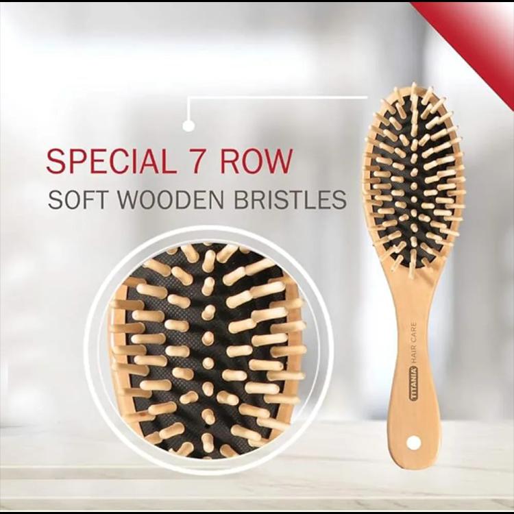 TITANIA Pneumatic Wooden Brush 2821 - Beige