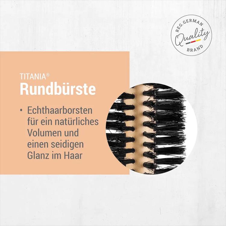 TITANIA Wooden Hair Brush 2827 - Beige