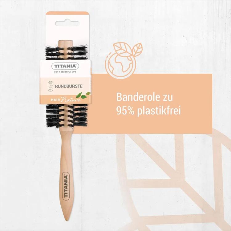 TITANIA Wooden Hair Brush 2827 - Beige