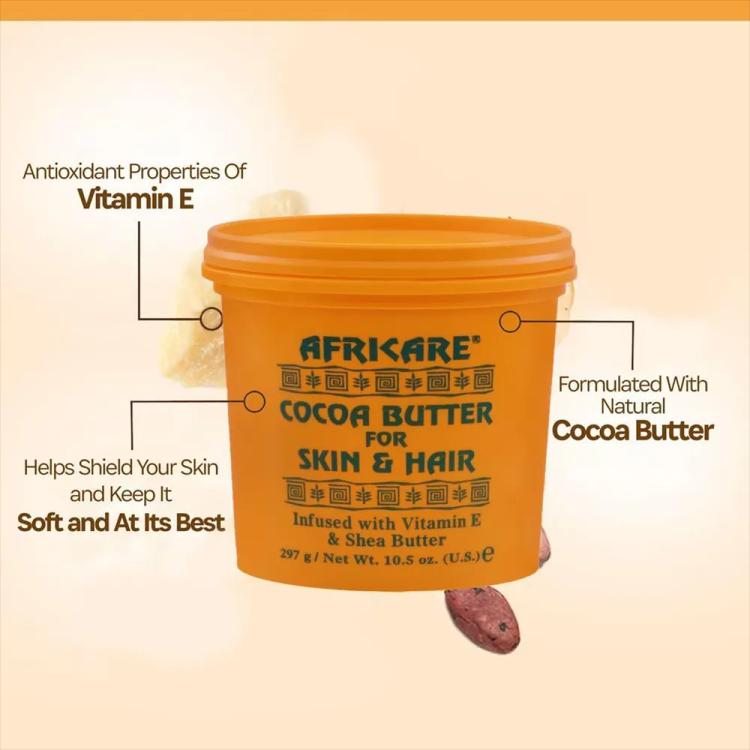 Cococare Africare Cocoa Butter for Skin and Hair - 297 g