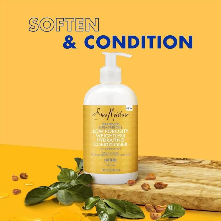 Shea Moisture Grapeseed & Tea Tree Oils Low Porosity Weightless Hydrating Conditioner - 384 ml