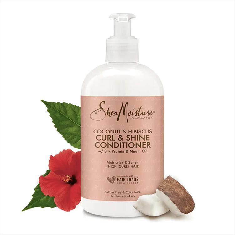 Shea Moisture Coconut & Hibiscus Curl & Shine Hair Shampoo - 384 ml