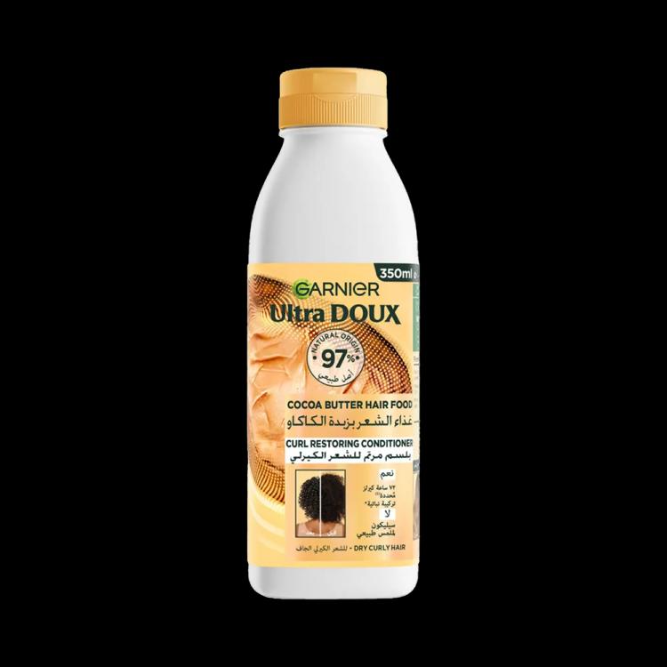 Garnier Ultra Doux Curls Restoring Cocoa Butter Hair Food Conditioner for Dry Curly Hair - 350 ml