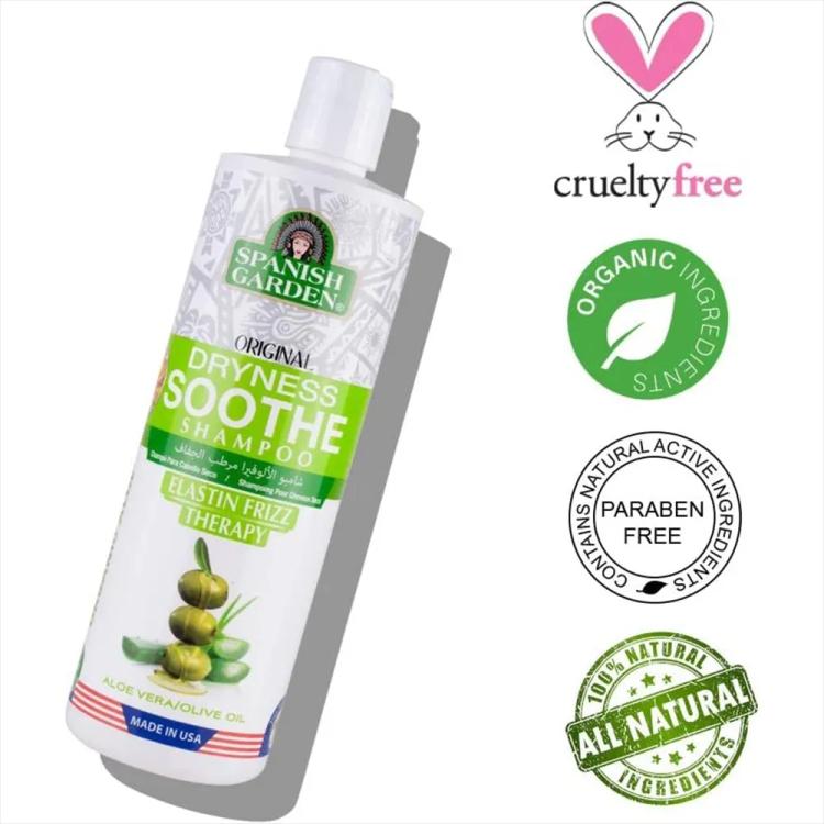 Spanish Garden Elastin Frizz Therapy Dryness Soothe Shampoo - 450 ml