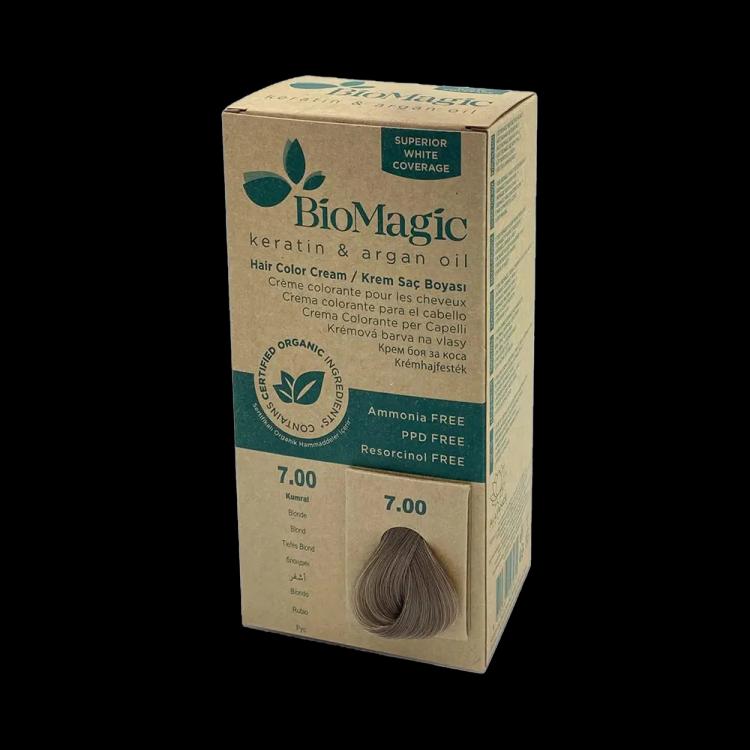 BioMagic Keratin and Argan Oil Hair Colour Cream - Blonde (7.00)