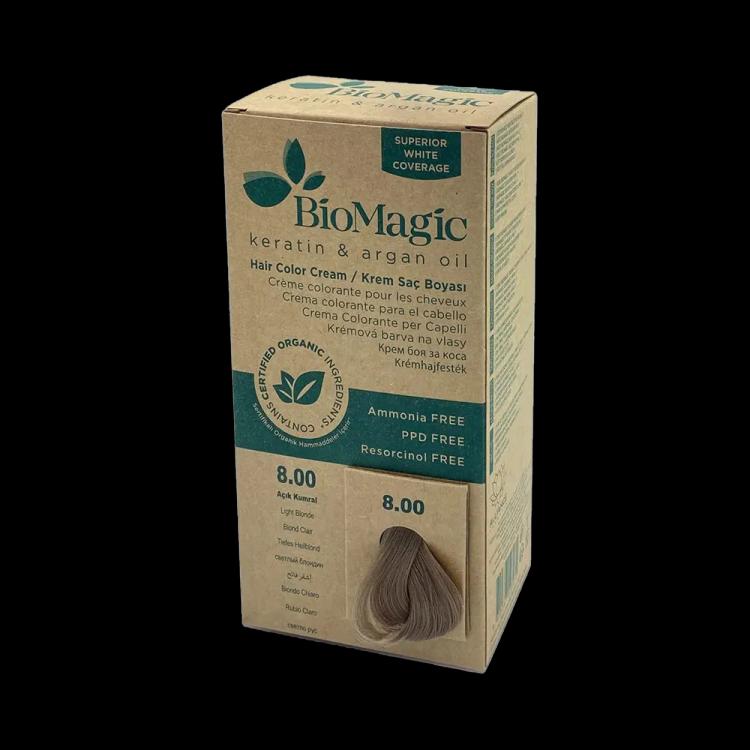 BioMagic Keratin and Argan Oil Hair Colour Cream - Light Blonde (8.00)