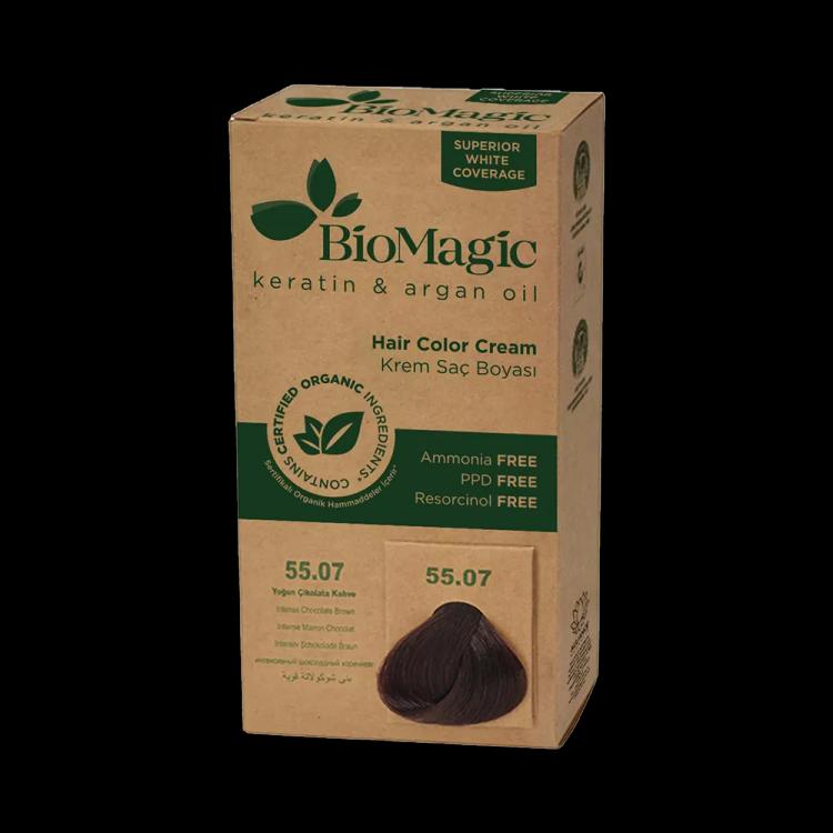 BioMagic Keratin and Argan Oil Hair Colour Cream - Intense Chocolate Brown (55.07)