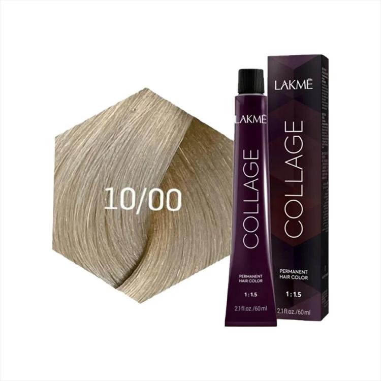 Lakme Collage Permanent Hair Color - 10/00 Platinum Blonde (60 ml)