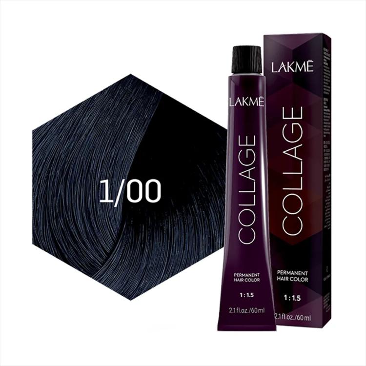 Lakme Collage Permanent Hair Color - 1/00 Black (60 ml)