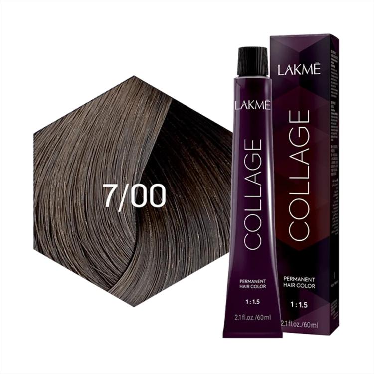 Lakme Collage Permanent Hair Color - 7/00 Medium Blonde (60 ml)