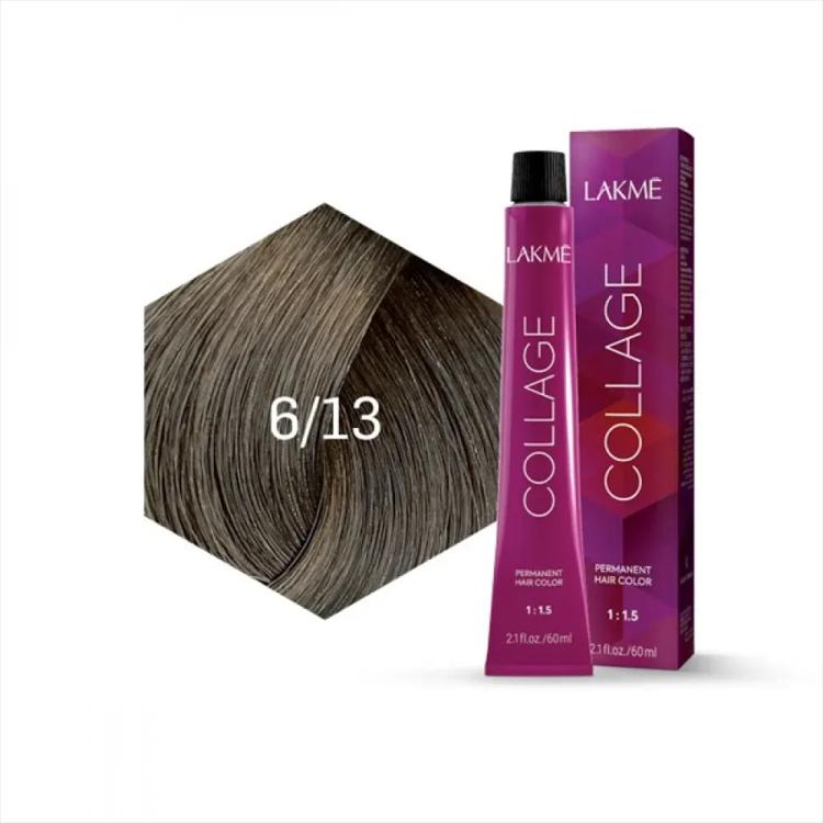 Lakme Collage Permanent Hair Color - 6/13 Ash Gold Dark Blonde (60 ml)