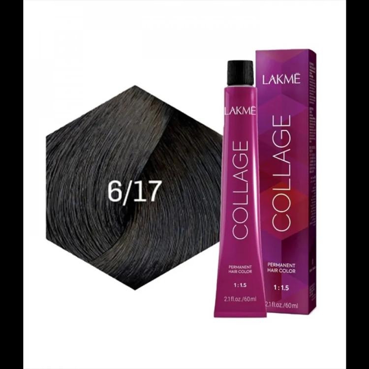 Lakme Collage Permanent Hair Color - 6/17 Ash Blue Dark Blonde