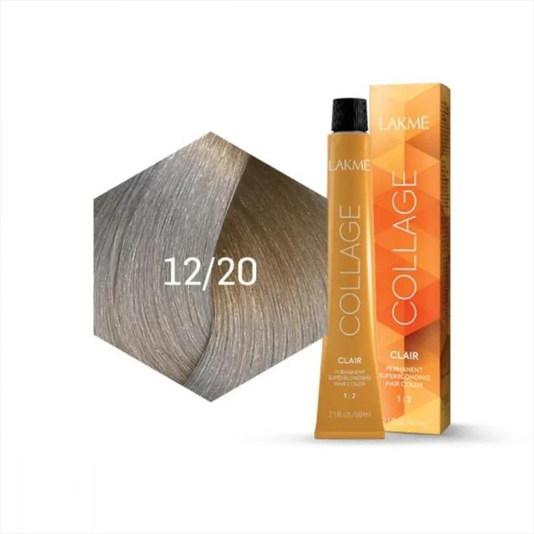 Lakme Collage Permanent Hair Color - 12/20 Super Light Pearl Blonde (60 ml)