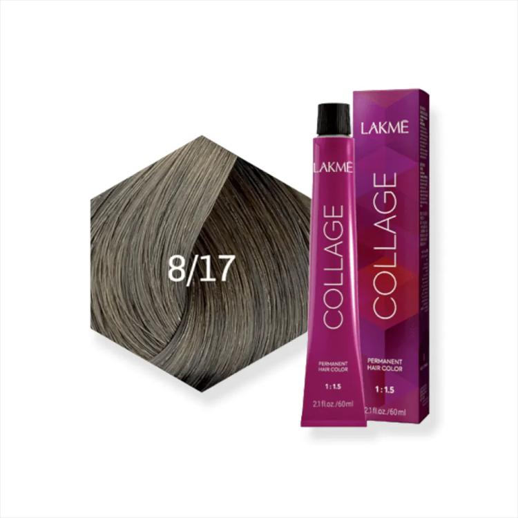 Lakme Collage Permanent Hair Color - 8/17 Ash Blue Light Blonde
