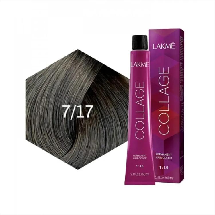 Lakme Collage Permanent Hair Color - 7/17 Ash Blue Medium Blonde