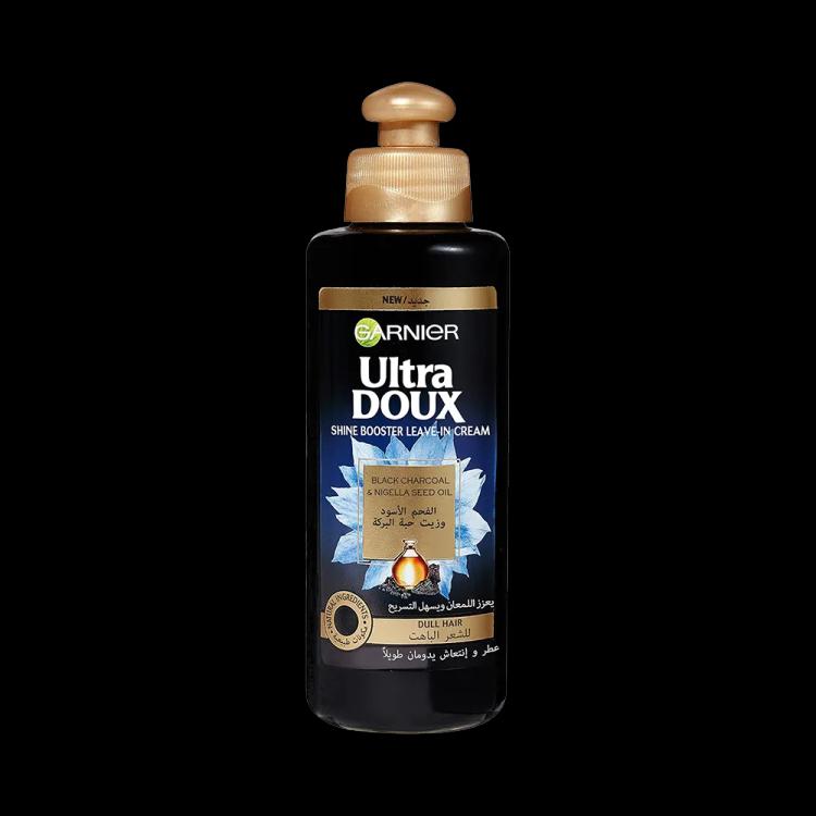 Garnier Ultra Doux Black Charcoal & Nigella Seed Oil Shine Booster Leave-In Cream - 200 ml